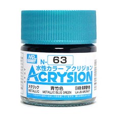 GSI 塑膠模型塗料 N-063 6入, 金屬藍綠色 金屬