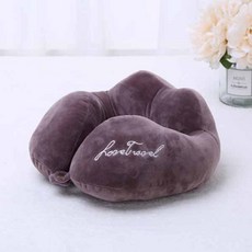 THE ZAKKA 天鵝絨刺繡柑橘類頸枕, 棕色