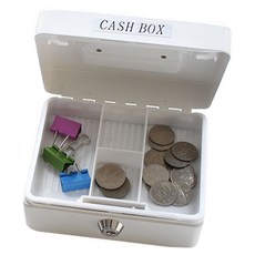 陽光把手方形收銀箱 白色, 1個