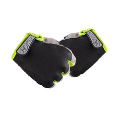 休閒半指手套 2入, 黑色 綠色