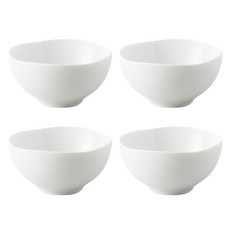 오다도기 서클 깊은 대접 14.5cm, 화이트, 4개입