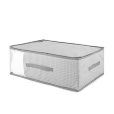 網格設計透窗棉被收納袋, 混色, 1個