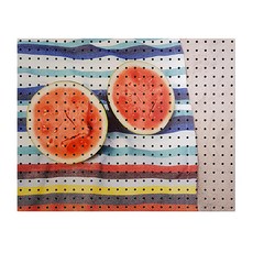 수박A 인테리어 타공판 500 x 400 mm, 1개, gray