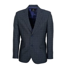 LUCEN 男款方格紋雙扣西裝外套 CJLU7014