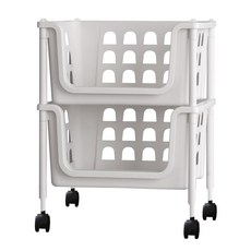 Bono House 可移動開籃儲物櫃 2步, 白色, 1個