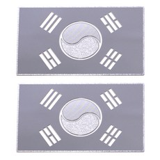 GRIBEN 車用太極旗亮面金屬貼紙 60296 5cm, 鏡面鍍鉻銀, 2個