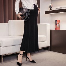 스위트나인 임산부 골지 롱스커트