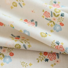 20 支純棉雙面印花布料 Secret Garden Of The Bird款, 象牙