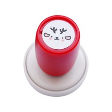 como name 動物圓形圖章, 黑色, 麋鹿