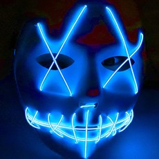 스윗리빙 할로윈 LED XOXO 가면, 딥블루