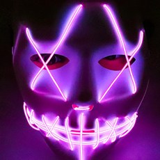 스윗리빙 할로윈 LED XOXO 가면, 퍼플