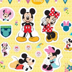 經典卡通印花20支棉布, 迪士尼 米老鼠 派對 黃色