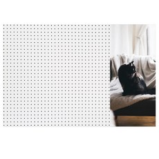 쿠로냥이 인테리어 타공판 60 x 90 cm 우 WHITE, 1개, 혼합색상