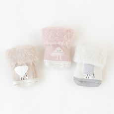 Mom's care 嬰兒印花襪 3件組