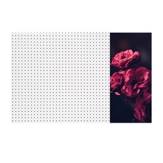 柔和花B款 裝飾洞洞板 U 白色 60 x 90 cm, 1個