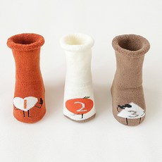 Mom's care 數子圖案孩童及膝襪 3雙