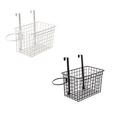 LIVING DUO 懸掛式多功能鋼製置物籃 2入, 黑，白, 1套