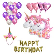 마켓감성 유니콘 생일파티용품 세트 38p, 타입3