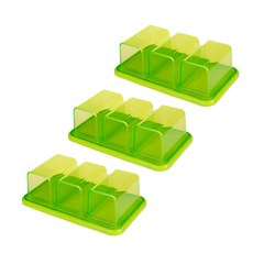 Ants 多功能三格分隔廚房置物架, 綠色, 3個