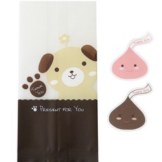 황씨네도시락 M봉투 강아지 100p + 빅 초콜릿 스티커 100p, 1세트