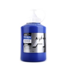 ALPHA COLORS 銀級 壓克力顏料 單色 S1 938 17 PhthalocyanineBlue, 500ml, 1色