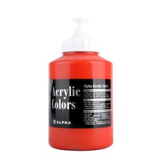 ALPHA COLOR 銀級 壓克力顏料 S1 918 8 NaphtholRedLight, 500ml, 1色