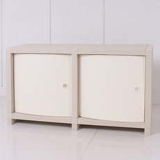 CUBICS 椅凳收納箱 L2-1D2, 象牙白