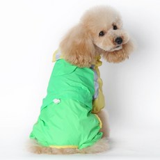 슈퍼식스 반려동물 다양한 사이즈의 귀여운 비옷, 네온그린, 1개