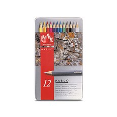 CARAN D'ACHE 瑞士卡達 Pablo 油性色鉛筆組 666 312, 12色