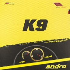 안드로 K9 2.1mm 탁구러버, RED, 1개