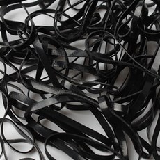 유니밴드 TPU 칼라 고무줄 밴드, 블랙, 2개