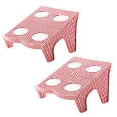 DM 알럽홈 신발 정리 선반 더블핑크, 2개입