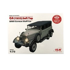 ICM塑膠模型1/72 G4 1935軟頂二戰德軍指揮車, 1個