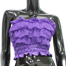 4層彈性上衣肚皮舞服 BDT-12201, 深紫色