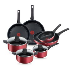 Tefal 特福 鍋具套組, 紅色, 7種