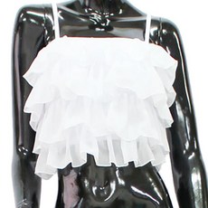 4層彈性上衣肚皮舞服 BDT-11801, 白色