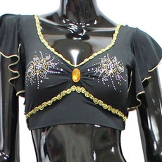 Hot Peace寶石翅膀塔肚皮舞服 BDT-11101, 黑金）