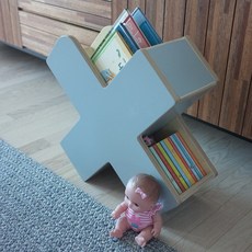 베쏭쥬쥬 X자 책꽂이, 그레이