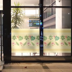 제제데코 반투명 칼라 안개 창문용 시트지 트로피칼파라다이스02, 옐로우
