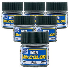 GSI 프라모델 도료 C-016 6개입, 016 IJA GREEN 반광, 10ml