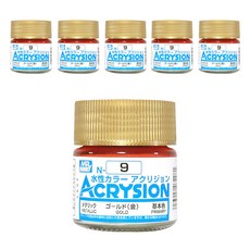 프라모델 도료 GSI N-009 6개입, GOLD 메탈릭