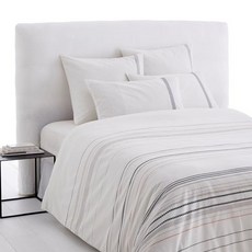 La Redoute 棉質線條紋被套, 白色