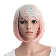 스윗리빙 비쥬얼틱 할로윈 축제 가발, 투톤핑크