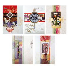 From&To 感謝 祝賀 生日 傳統卡片 ftt220-12345 5款組合, 混合顏色, 1套