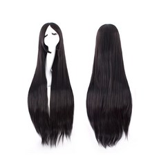 스윗리빙 롱플로어 할로윈 축제 가발, 블랙