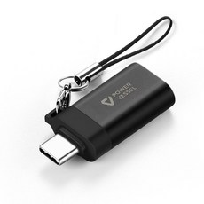 Fundian Power Vessel Type-C to USB3.0 OTG 轉接頭 金屬掛繩 黑色, 1個