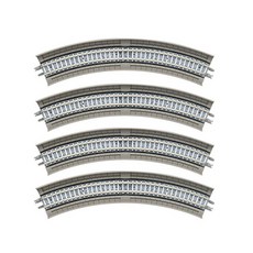 TOMIX 彎曲軌道模型 HC243-45-PC F TMX1873 4入, 混色