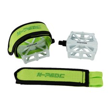 Mzyrh 345-1 B 托克萊特自行車踏板, 白+綠, 1套