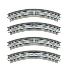 模型配件 TOMIX TMX1871 PC彎曲軌道 HC280-45-PC F 4入, 混色