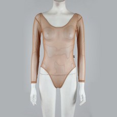 CHORUS LINE 長袖網眼三角緊身衣, 膚色